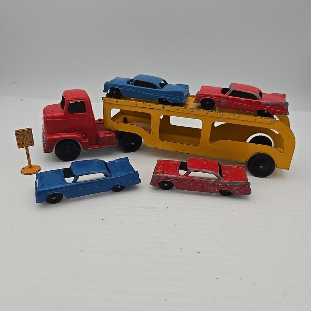 Tootsietoy Car Transport Trailer‎ Truck  - Four Cars
